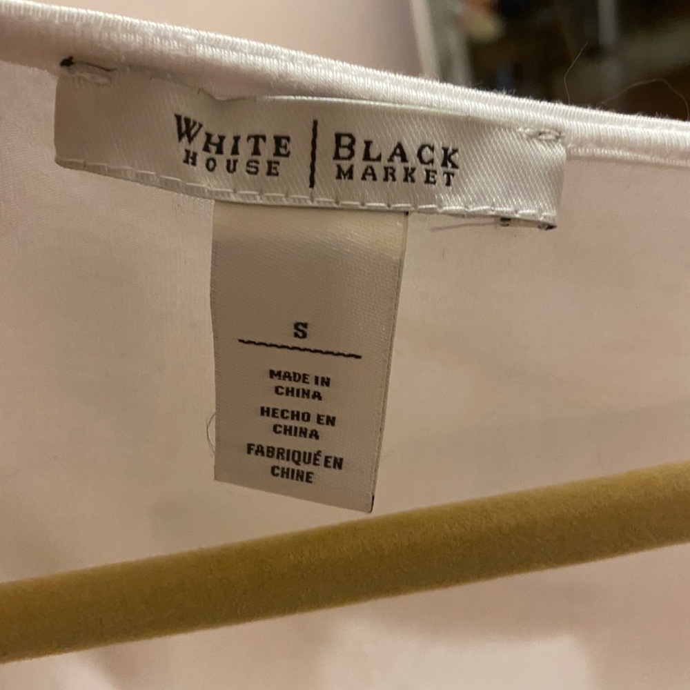 White House Black Market white short sleeve top.